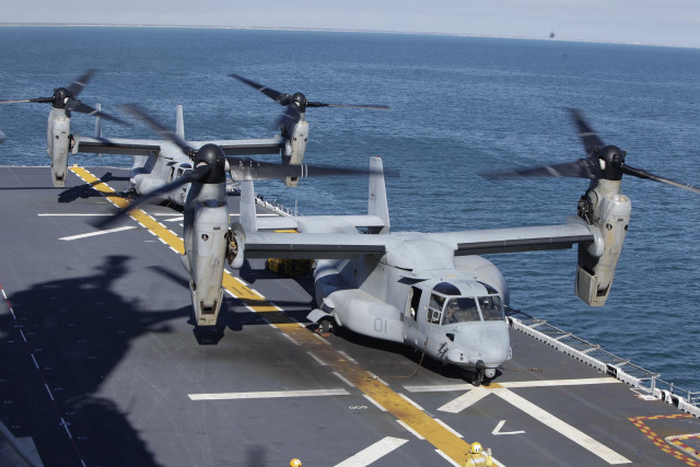 Military plane ship water deck free wallpaper - medium preview image
