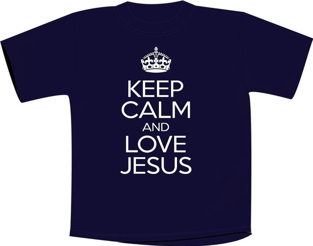 Keep calm love jesus navy free wallpaper - medium preview image