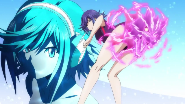 Girl blue hair pink dress #2 free wallpaper - medium preview image