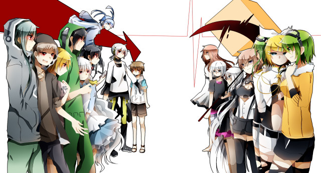 Group people red umbrella building free wallpaper - medium preview image