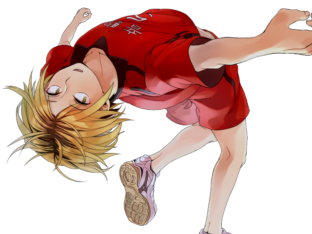 Cartoon girl falling knees hair free wallpaper - medium preview image