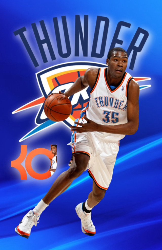 Basketball player running thunder logo free wallpaper - medium preview image