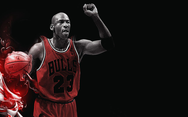 Man red jersey basketball hoop #2 free wallpaper - medium preview image