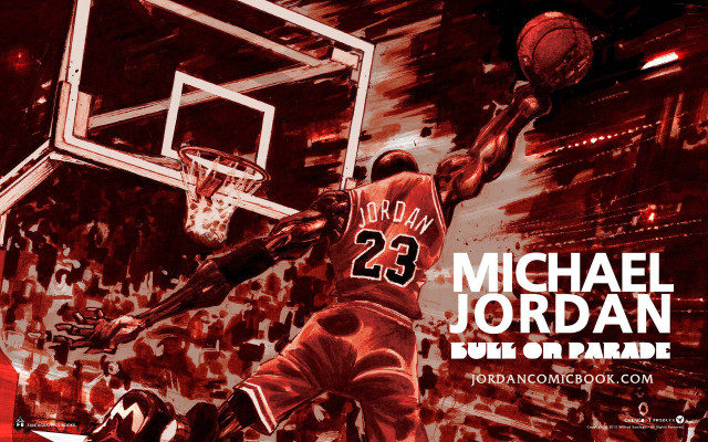 Michael jordan dunking basketball hoop free wallpaper - medium preview image