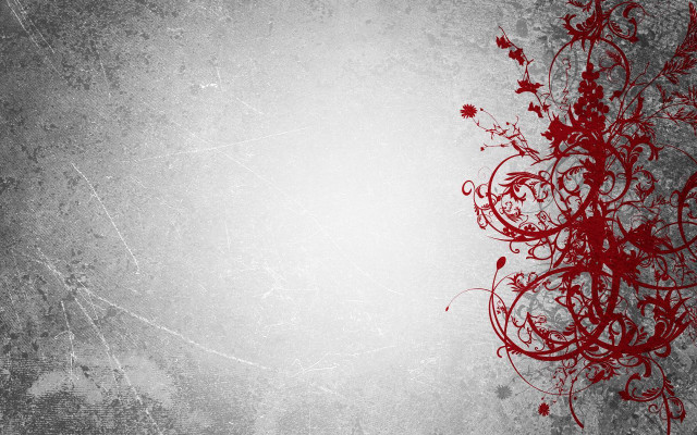 Grungy background red flower white free wallpaper - medium preview image