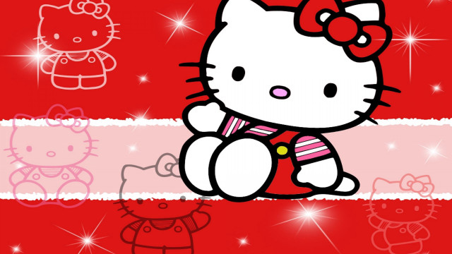 Hello kitty wallpaper red background #2 free wallpaper - medium preview image