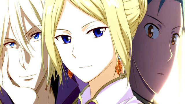 Anime blonde blue eyes characters free wallpaper - medium preview image