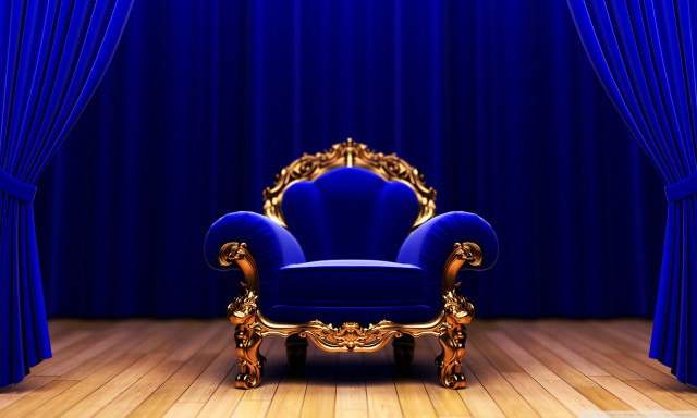 Blue chair blue curtain gold #4 free wallpaper - medium preview image