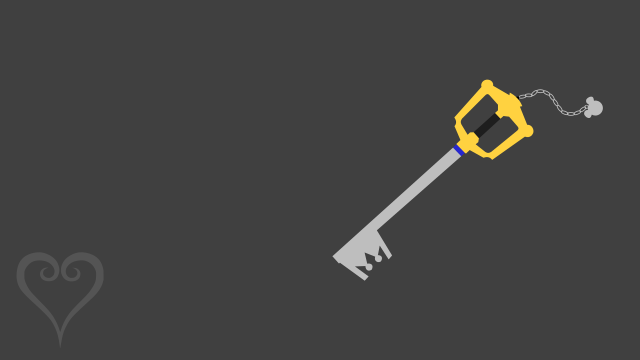 Key heart gray border minimalism free wallpaper - medium preview image