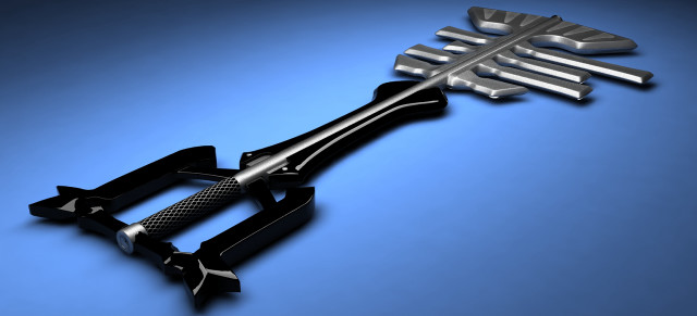 Metal key black handle blue free wallpaper - medium preview image