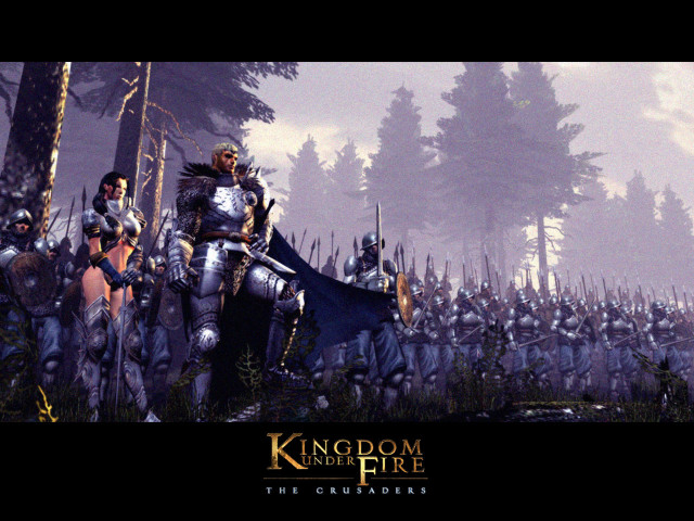 Knights forest sword horse group free wallpaper - medium preview image