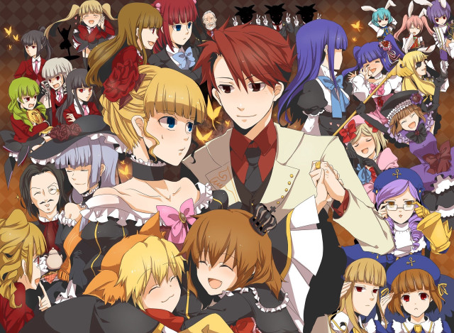 Anime characters colorful hair diverse free wallpaper - medium preview image