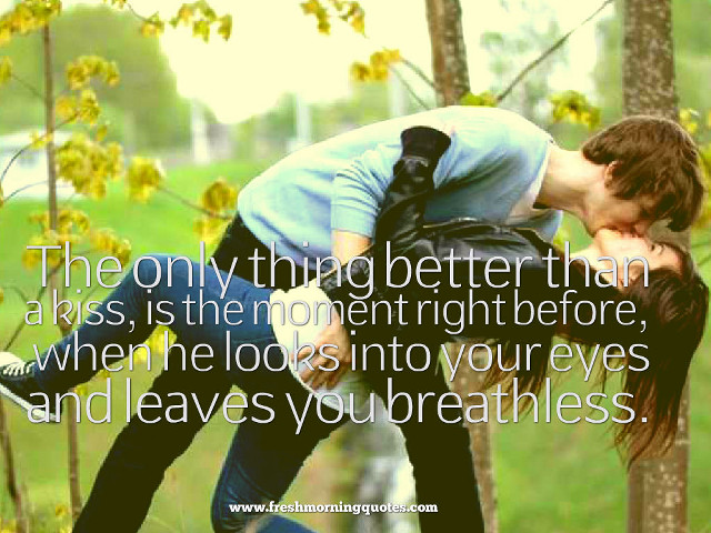 Man woman kissing woods quote free wallpaper - medium preview image