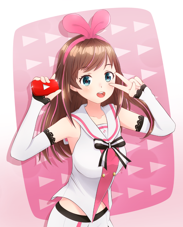 Girl sailor redobject pinkbackground kawaii free wallpaper - medium preview image