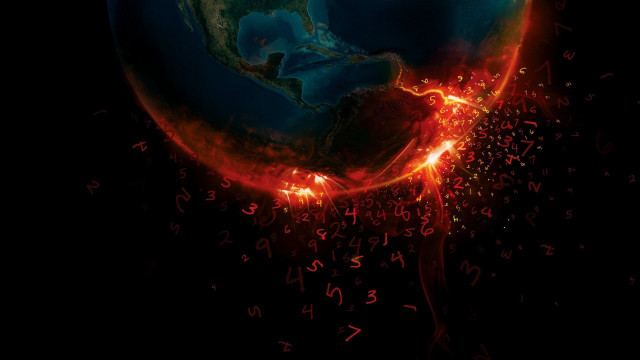Earth letters black background red free wallpaper - medium preview image