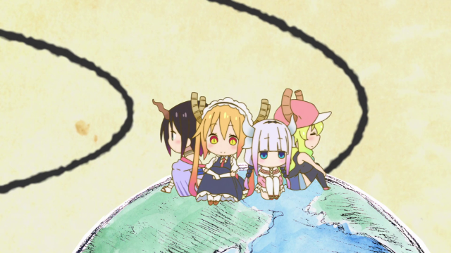 Anime characters globe earth black free wallpaper - medium preview image