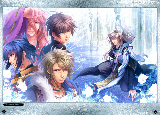 Anime characters snowy forest snowflakes free wallpaper - medium preview image