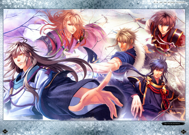 Anime characters long hair group #3 free wallpaper - medium preview image