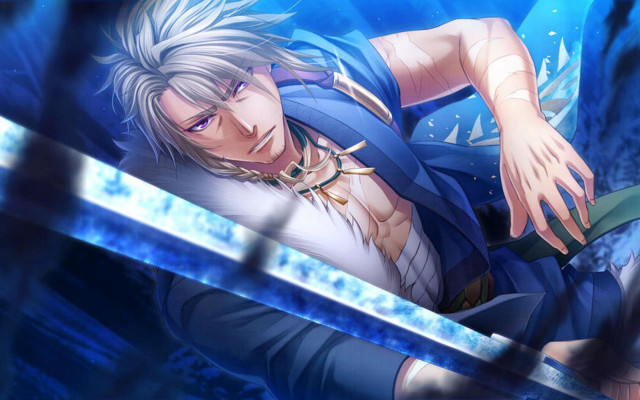 Man sword blue background sky free wallpaper for desktop - medium preview image