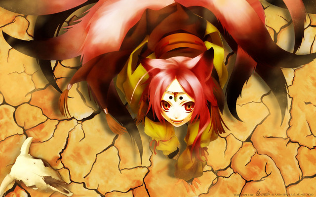Girl red hair crack ground free wallpaper - medium preview image