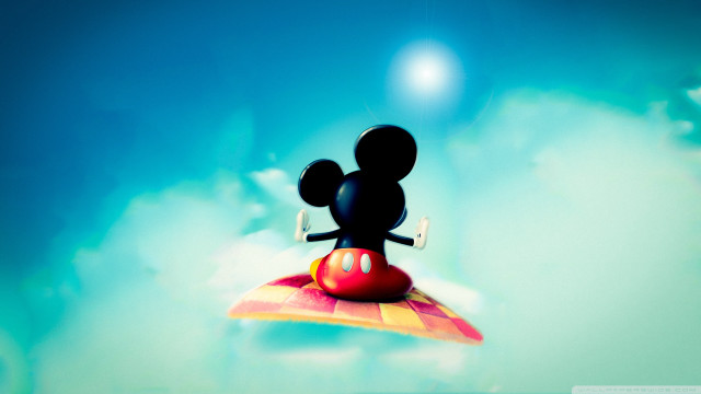 Mickey flying colorful object sky free wallpaper - medium preview image