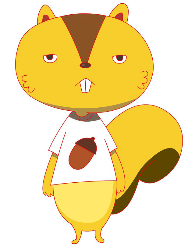 Cartoon squirrel tshirt squirrel tail free wallpaper - medium preview image