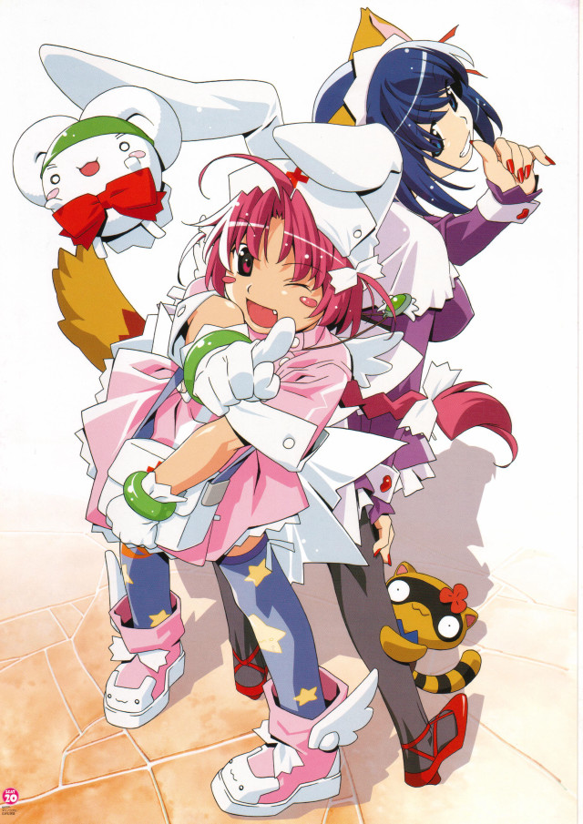Anime characters tile floor cat free wallpaper - medium preview image