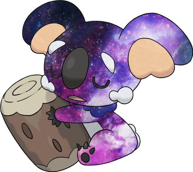 Cartoon koala hugging pillow galaxy free wallpaper - medium preview image