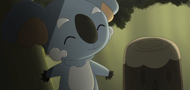 Cartoon character tree stump forest free wallpaper - medium preview image