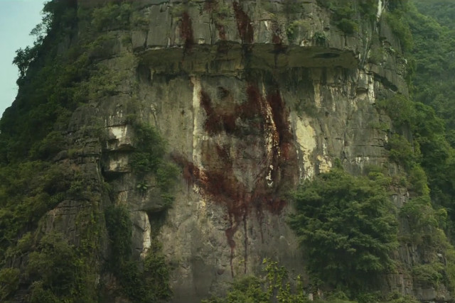 Large rock face woods forest free wallpaper - medium preview image