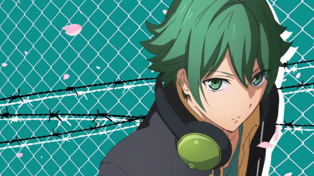 Green haired man barbed wire free wallpaper - medium preview image