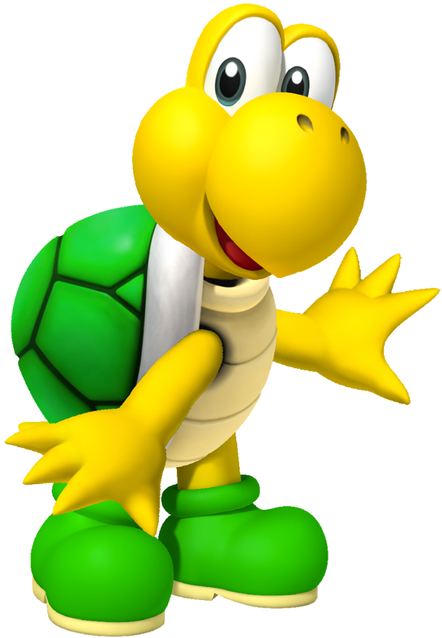 Cartoon turtle green shell white free wallpaper - medium preview image
