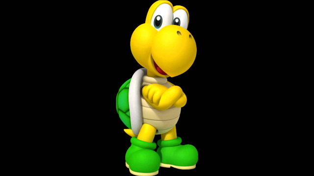 Cartoon turtle scarf wide open free wallpaper - medium preview image