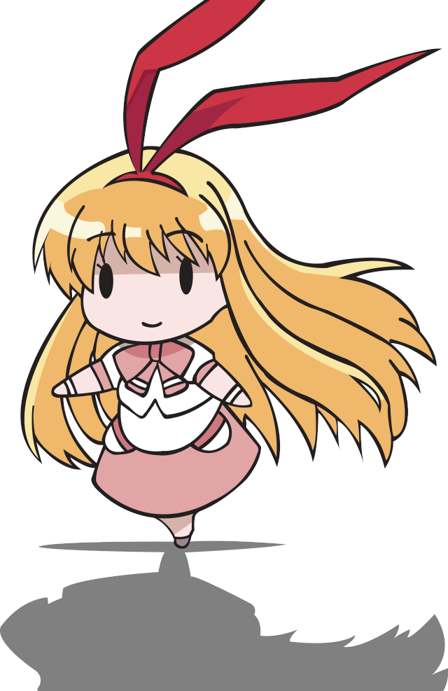 Cartoon girl red bow white free wallpaper - medium preview image