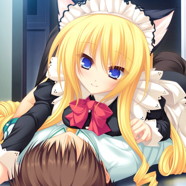 Anime girl blonde cat ears #4 free wallpaper - medium preview image