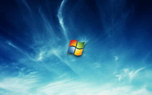 Blue sky microsoft logo kite free wallpaper - medium preview image