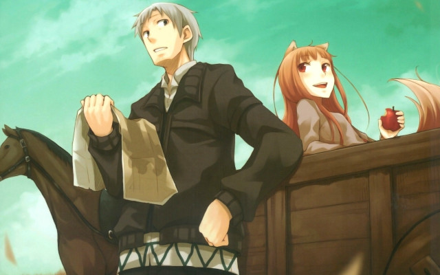 Man woman horse field sky free wallpaper - medium preview image