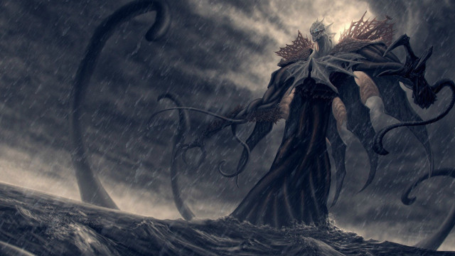 Woman giant head body water free wallpaper - medium preview image