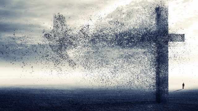 Cross field person standing distance free wallpaper - medium preview image