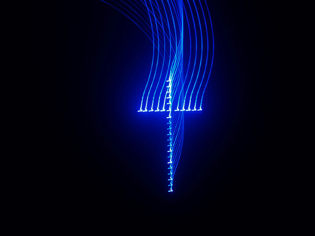 Blue light dark sky spiral free wallpaper - medium preview image