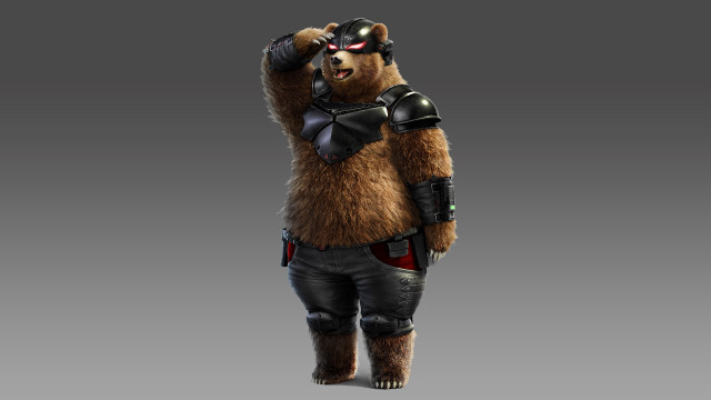 Bear space suit standing hand free wallpaper - medium preview image