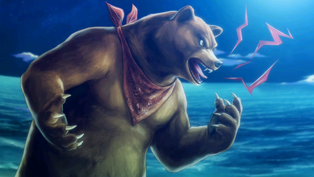 Bear bandanna shark back funny free wallpaper - medium preview image