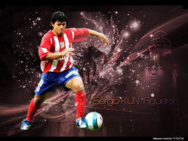 Man kicking soccer ball grass #3 free wallpaper - medium preview image
