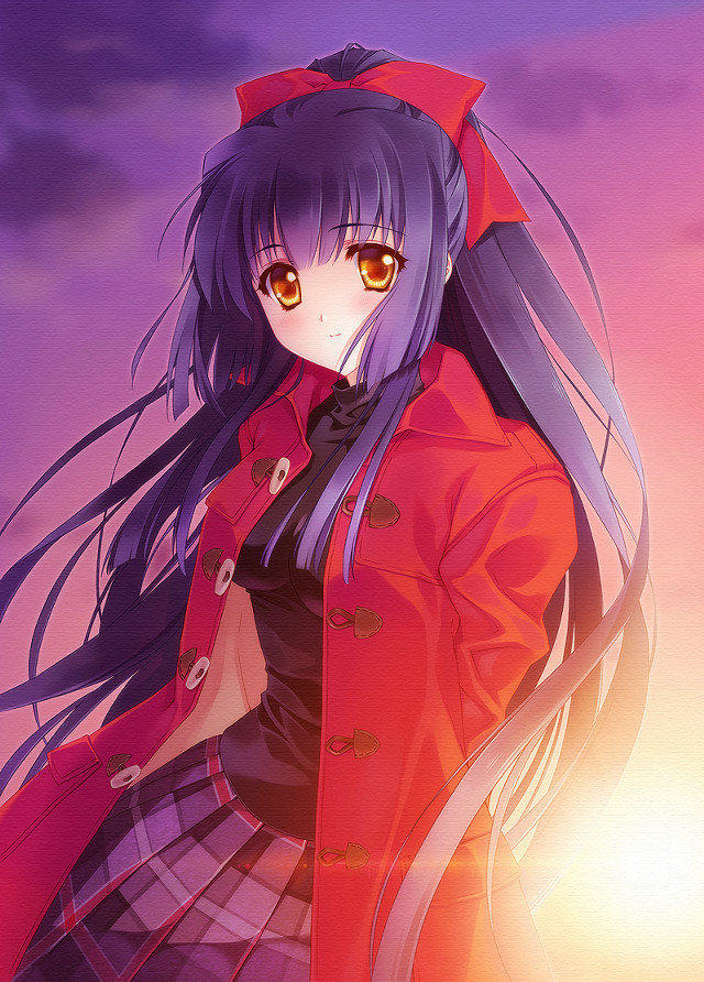 Anime girl long hair red #2 free wallpaper - medium preview image