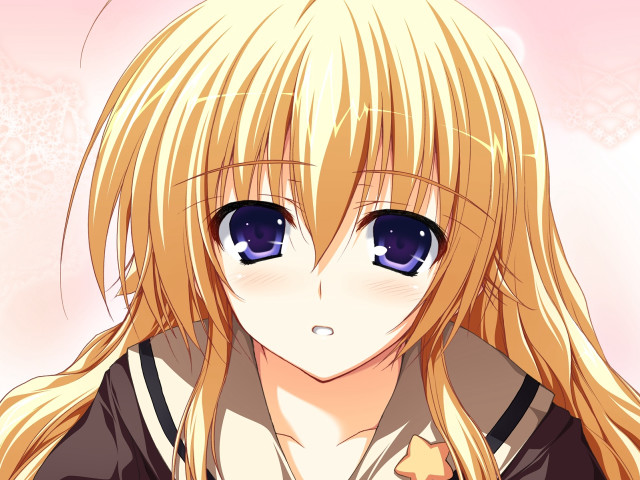 Blonde girl blue eyes long #2 free wallpaper - medium preview image