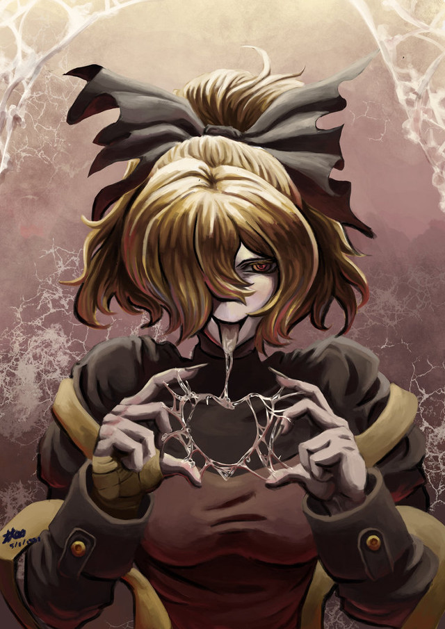 Woman heart creepy drawing art free wallpaper - medium preview image