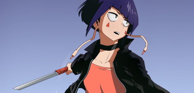 Cartoon character sword blue sky free wallpaper - medium preview image