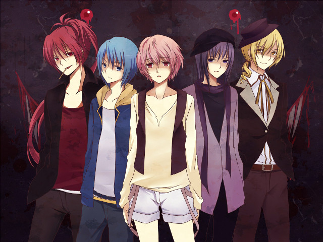 Anime characters group dark background #7 free wallpaper - medium preview image