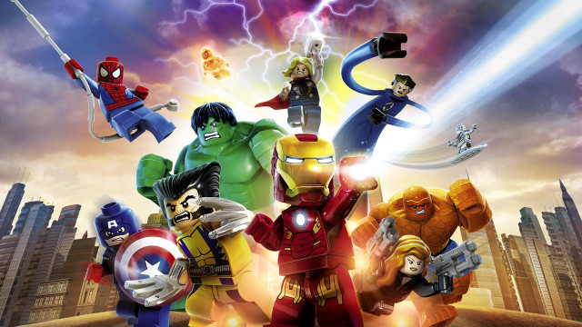 Legos lightning city scene background free wallpaper - medium preview image