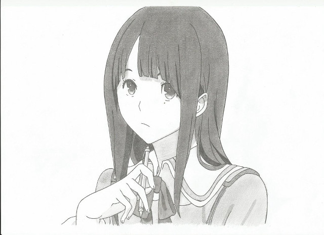 Girl long hair tie serious free wallpaper - medium preview image